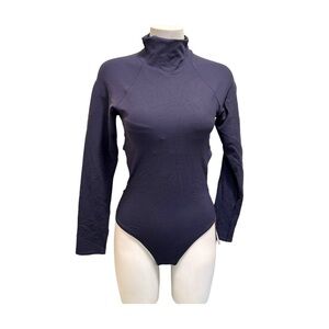 Touche International Mock Neck Long Sleeve Bare Back Rashguard Swimsuit